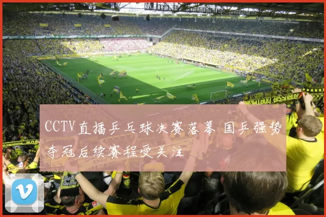 CCTV直播乒乓球决赛落幕 国乒强势夺冠后续赛程受关注